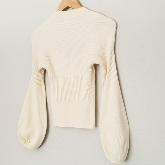 Maeve by Anthropologie Courtney Twofer Pullover Sweater in Cream Ivory XXS $120 - Picture 6 of 15